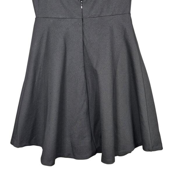 Lulus Black Fit & Flare Lace Back Mini Dress — Size Small - Picture 6 of 9